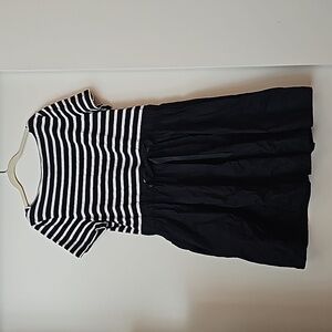 Kate Spade navy mixed media nautical dress